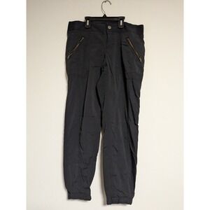 Athleta Womens Black Cargo Jogger Pants Ripstop Hiking Travel Size 8
